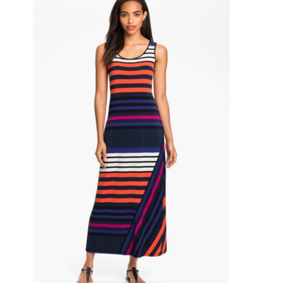 Calvin Klein Dresses & Skirts - Calvin Klein sz 8 stripped maxi dress